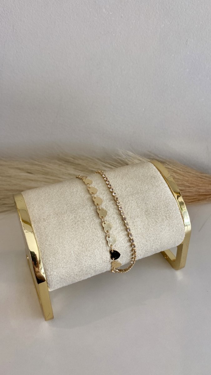 Pulseira folheada dupla