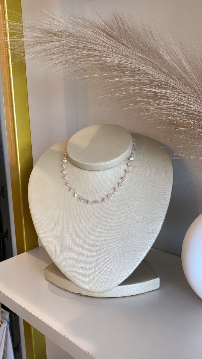 Chocker cristal rosa