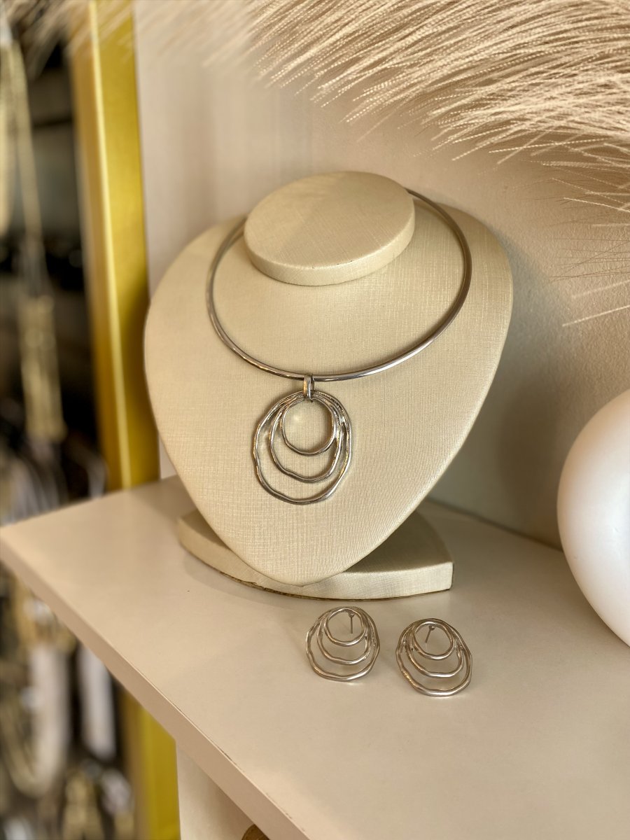 Conjunto aro prata