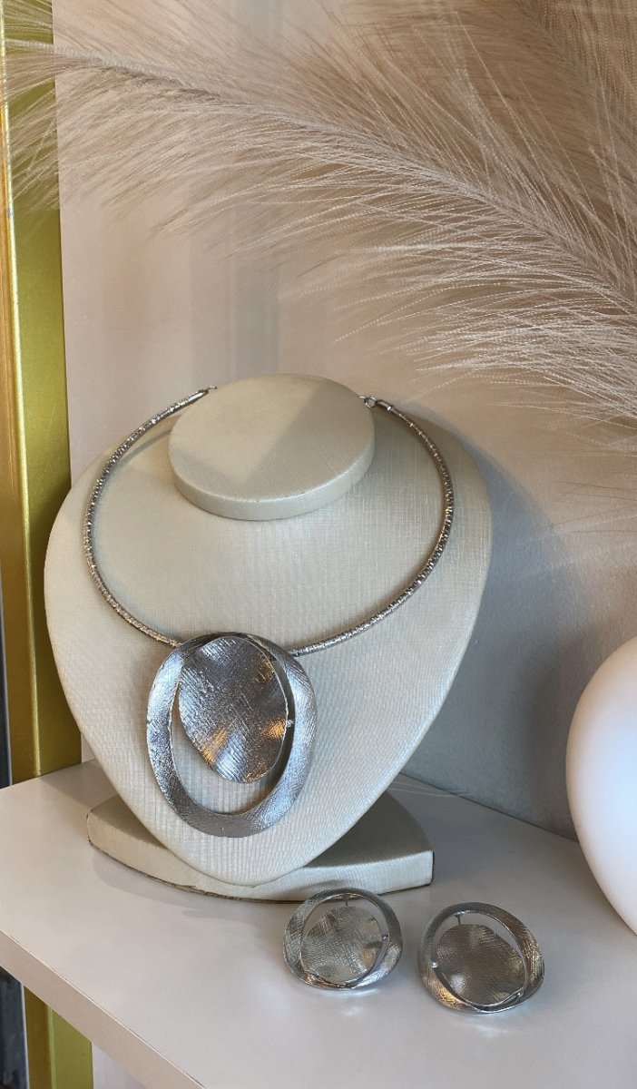 Conjunto aro prata